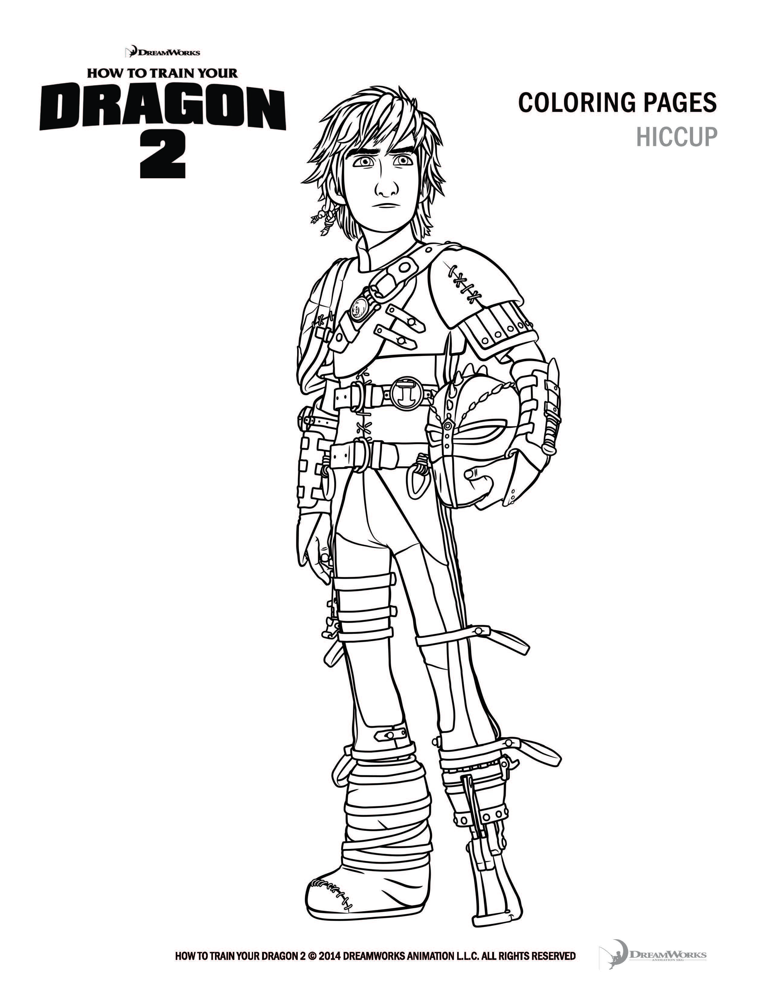 Hiccup Colouring 2550x3300 Hiccup Colouring