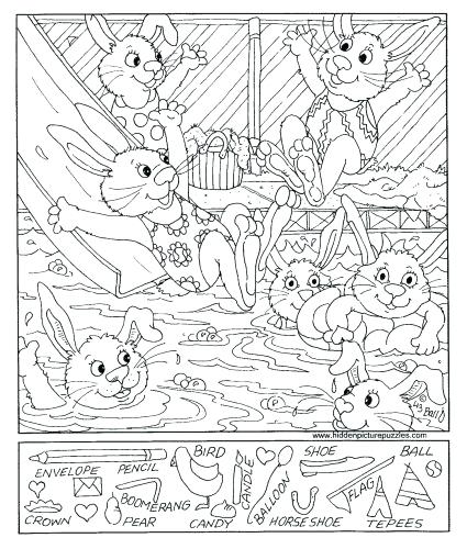 425x500 Hidden Pictures Coloring Pages Hidden Picture Coloring Pages