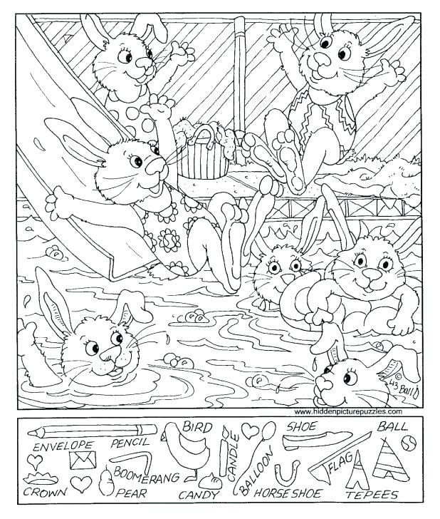 618x728 Hidden Pictures Coloring Pages Printable Hidden Objects Coloring