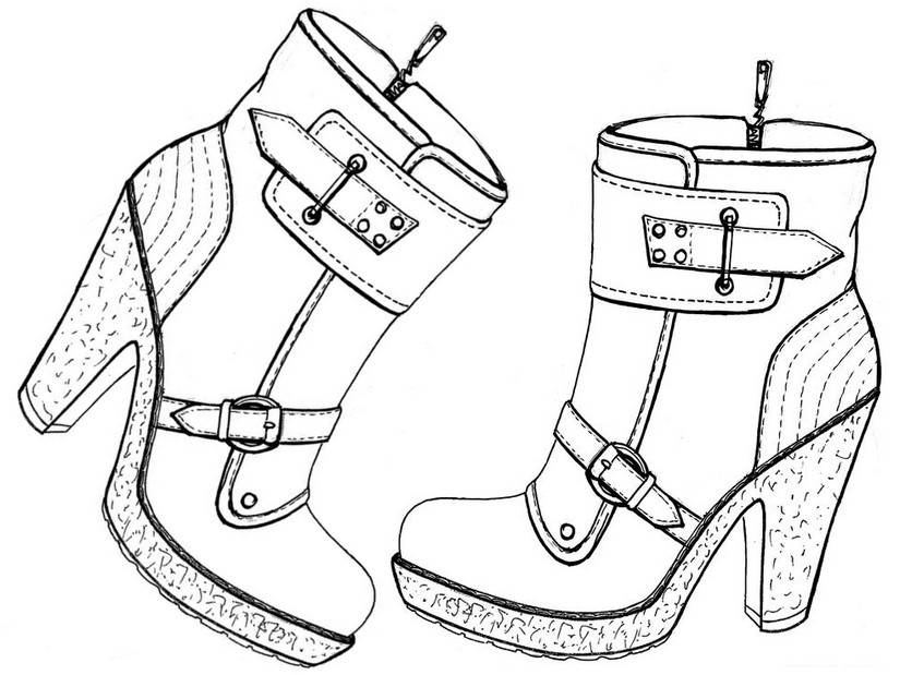 825x619 Adult Coloring Pages Shoes