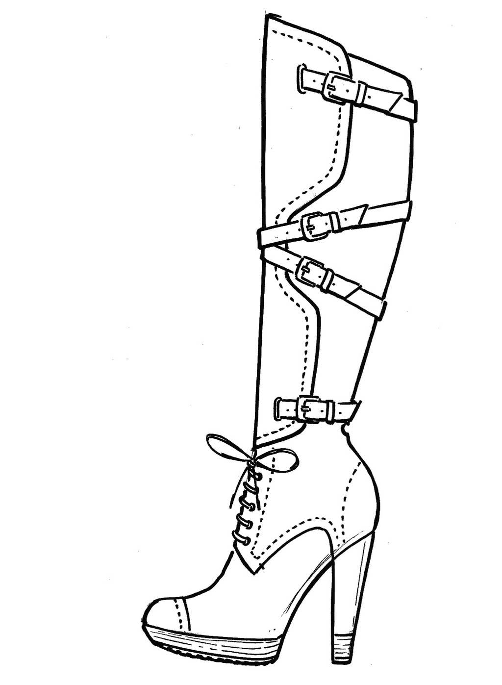 1024x1397 High Heels Coloring Pages To Melt Away Stress