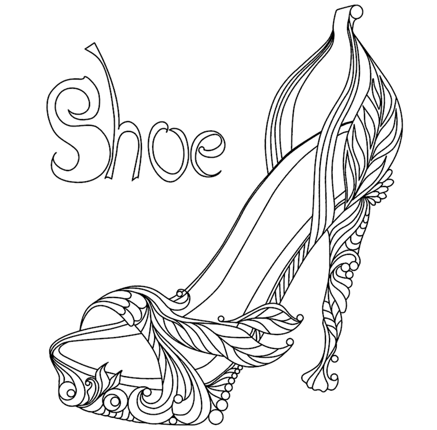 1536x1511 Coloring Pages High Heel Shoes Copy Shoe Coloring Page Shoes