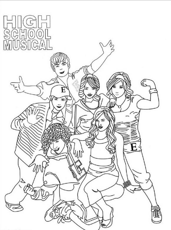 580x780 High School Musical Colouring Pages Kids N Fun 9 Coloring Pages