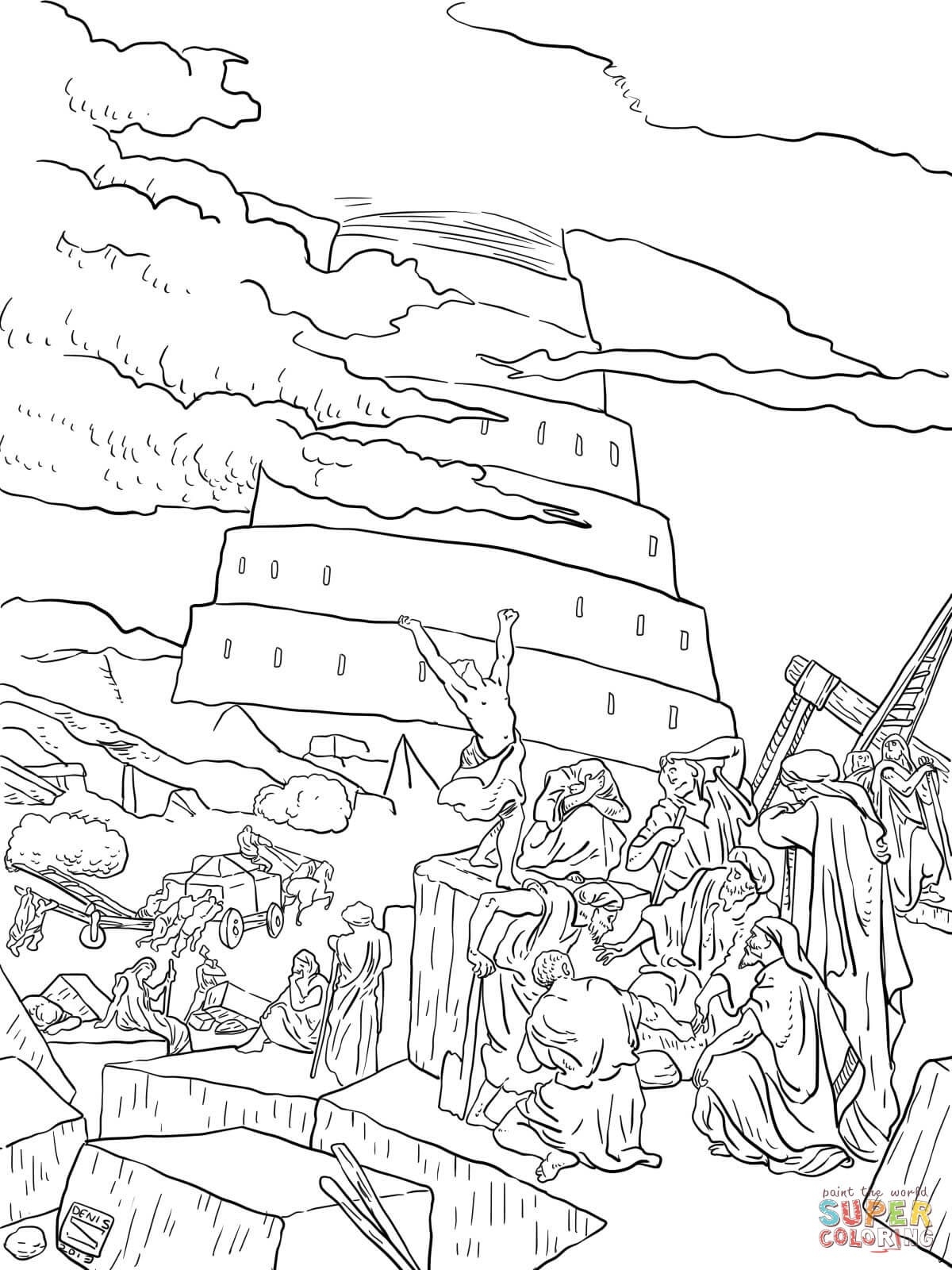 1200x1600 Coloring Tower Babel Coloring Page Download