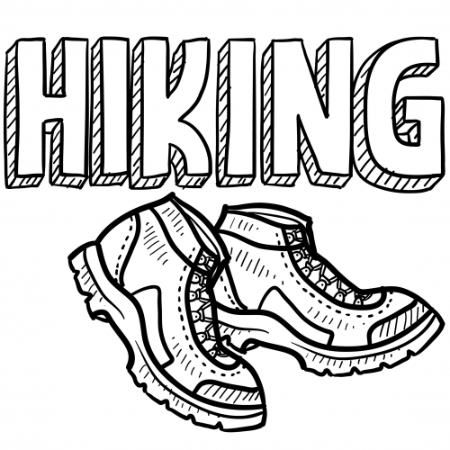 Hiking Coloring Page 500x500 Hiking Coloring Page