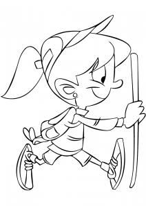Tom And Jerry Go Camping Hiking Coloring Page 212x300 Tom And Jerry Go Camping Hiking Coloring Page