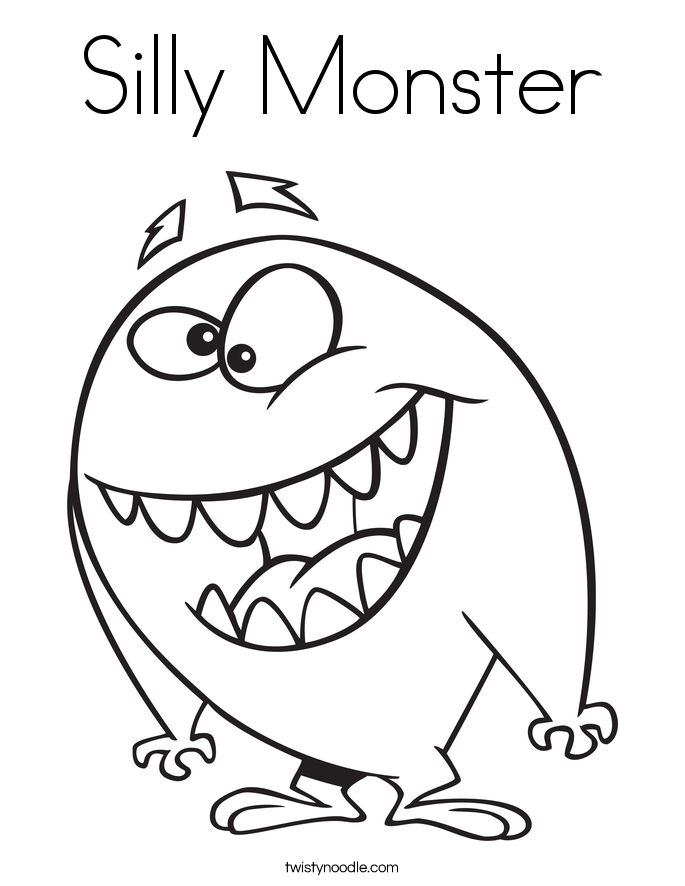 Silly Monster Coloring Page 685x886 Silly Monster Coloring Page