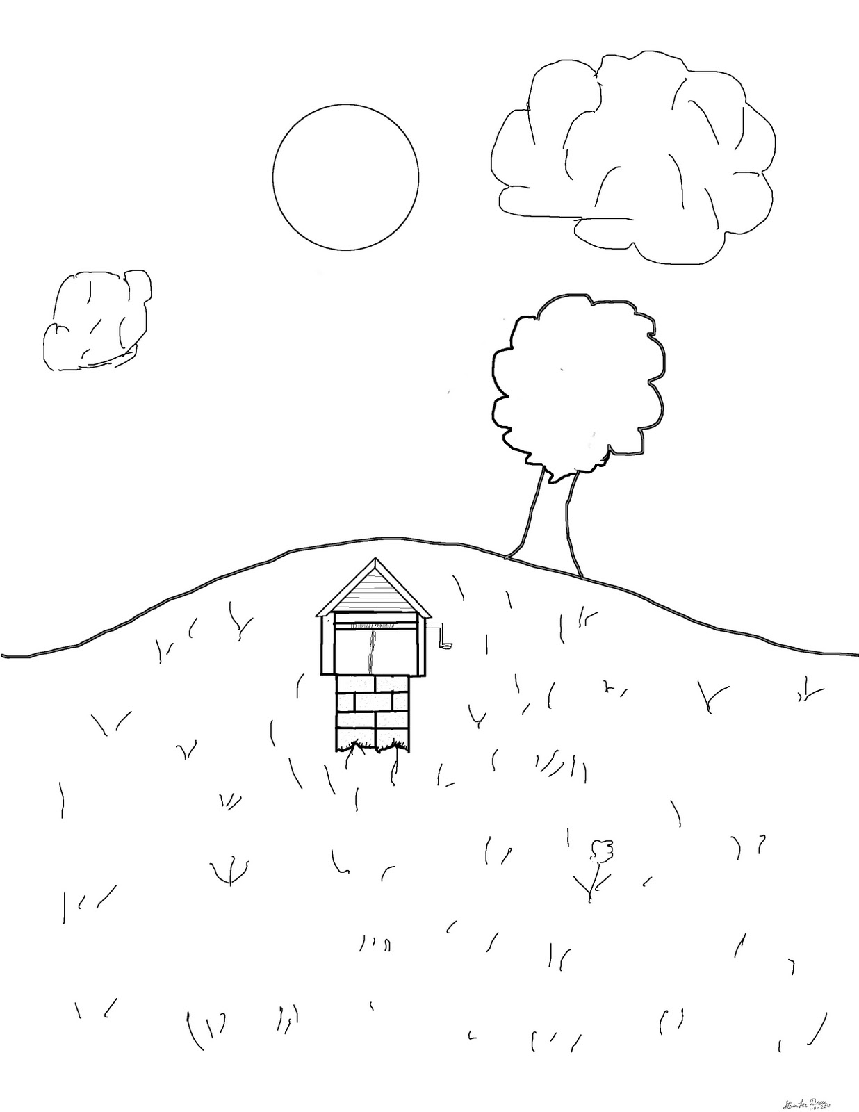 1236x1600 Hill Coloring Page Collection Free Coloring Sheets