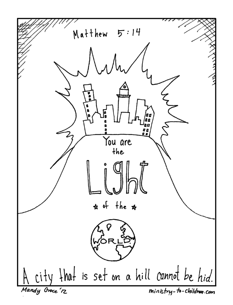 784x1024 Matt 514 Coloring Page Light The World Amp City On A Hill Coloring