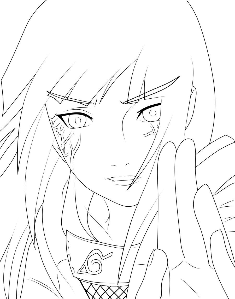 900x1146 Hinata And Eye Byakugan Colouring Pages Dibujos