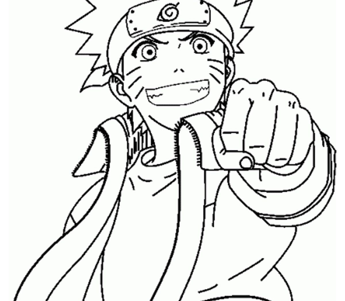 1200x1050 Coloring Page Naruto Nine Tails Mode Pages For All Shippuden