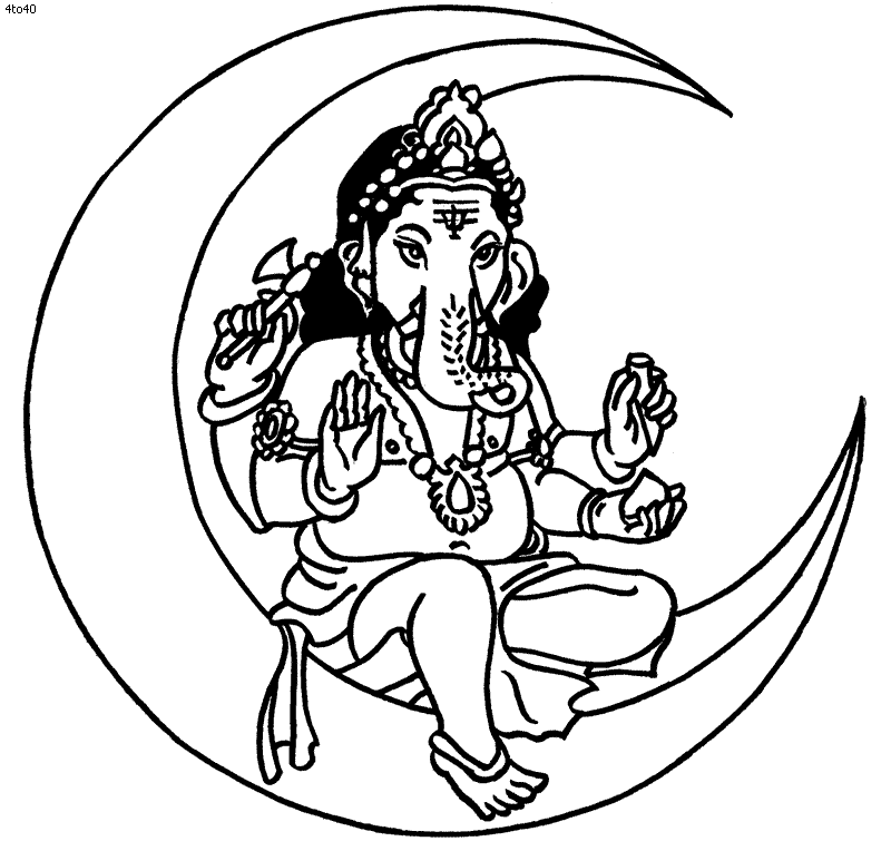 800x764 Hindu Coloring Pages