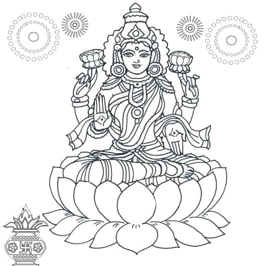 528x530 Hindu God Colouring Pages
