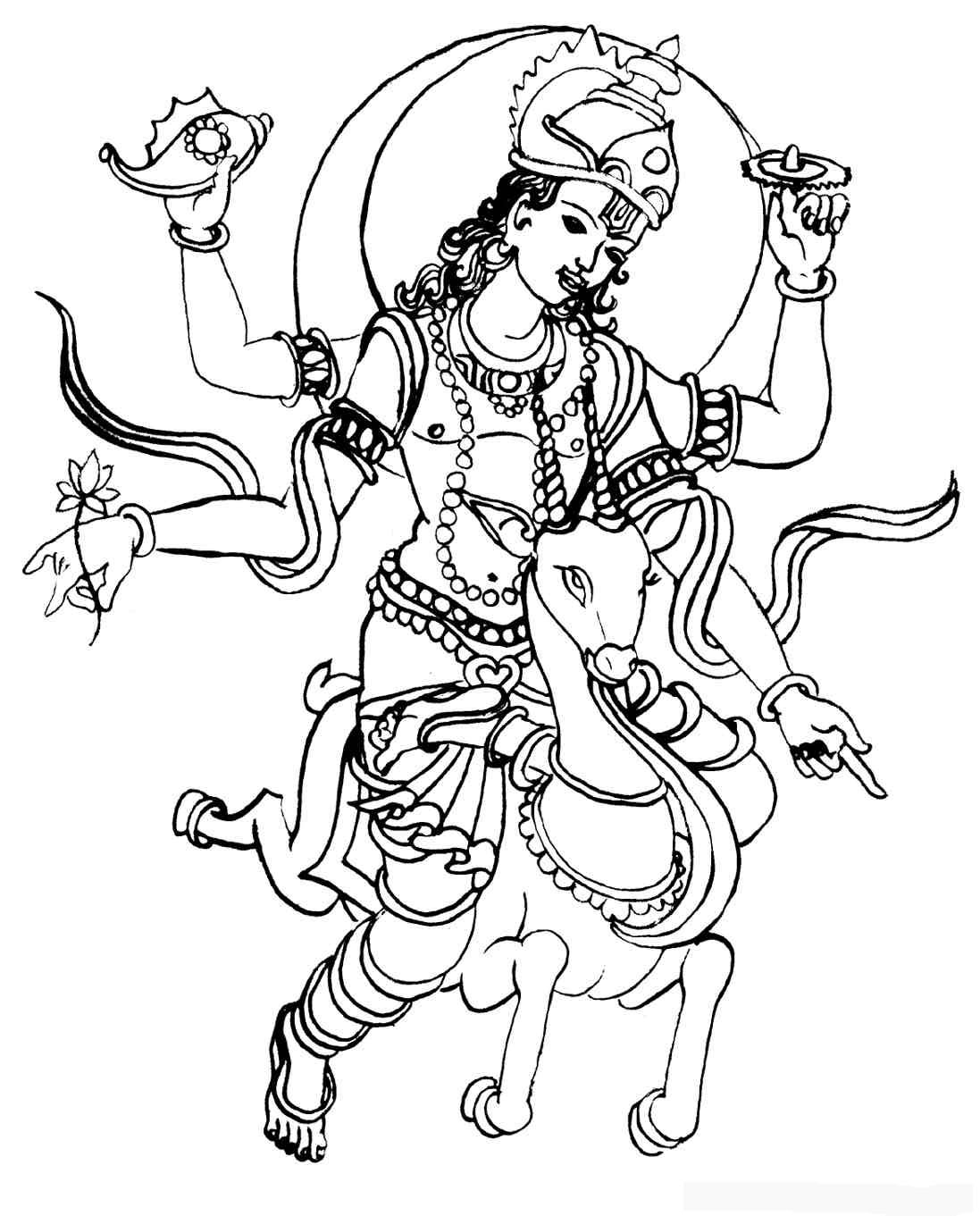 1097x1361 Hindu Coloring Book Cute Hinduism Coloring Pages