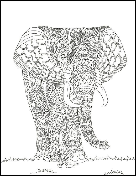 Hindu Elephant Coloring Pages