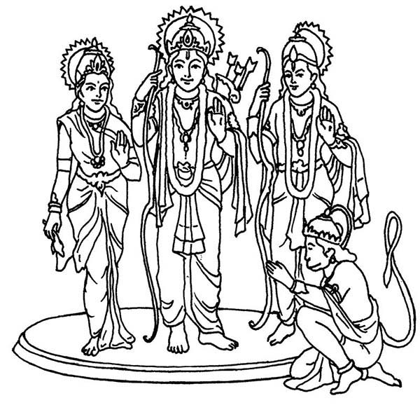 Hindu Gods And Goddesses Coloring Pages 600x578 Hindu Gods And Goddesses Coloring Pages