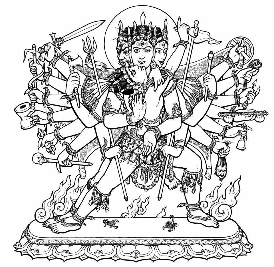 960x935 Hindu Coloring Pages