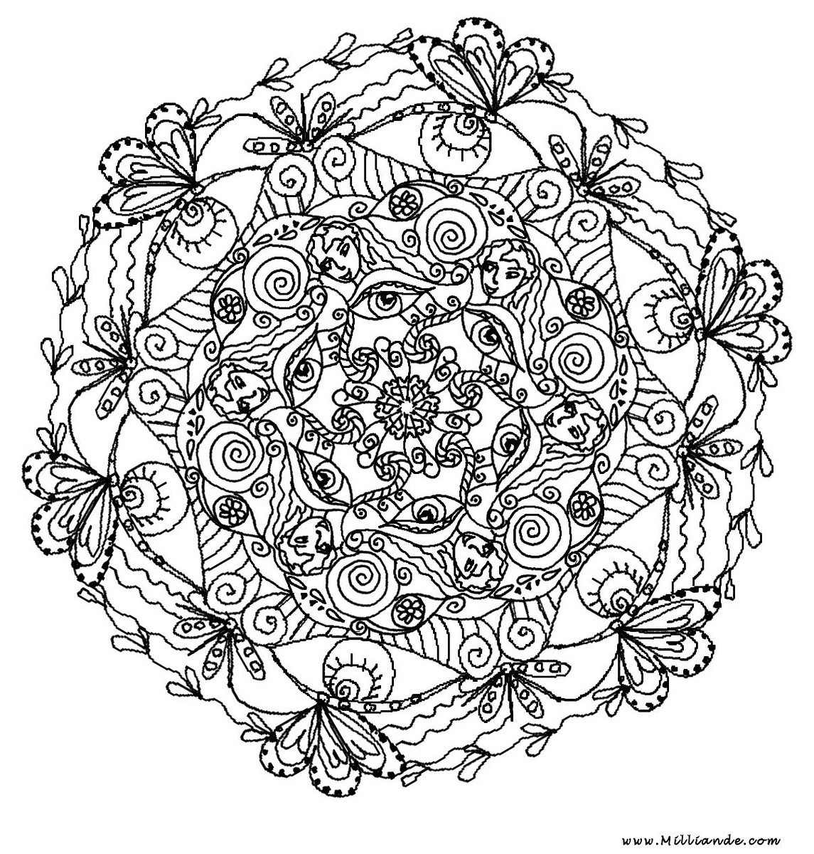 1145x1200 Chakra Mandalas Coloring Pages Download And Print For Free