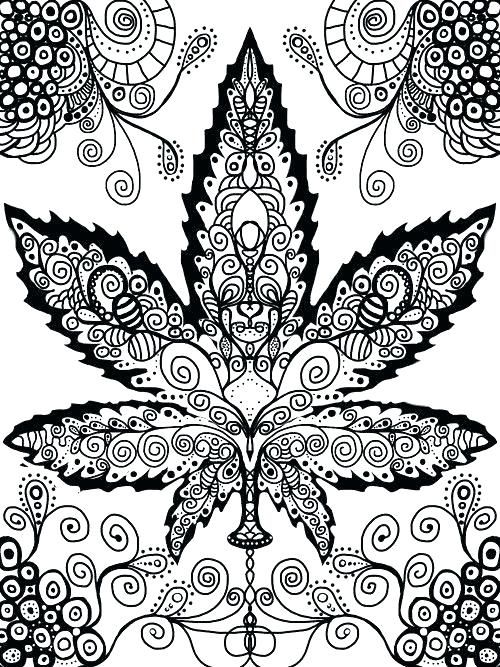 500x667 Hippie Coloring Pages Inspiring Pot Leaf Kids Adult Throughout