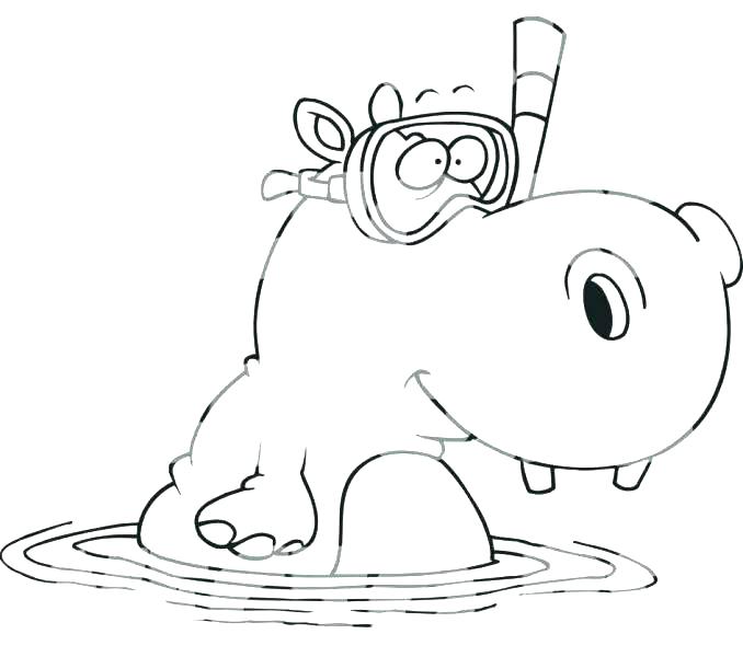 678x600 Hippo Coloring Page Baby Hippo Coloring Pages Mother Hippo And Her
