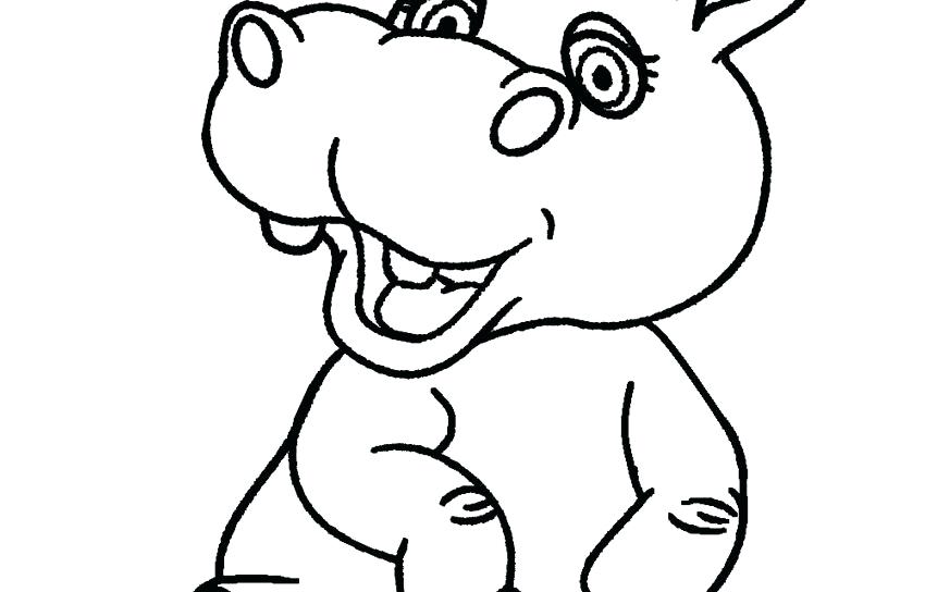 850x544 Hippo Coloring Pages Bulky Mammals Hippopotamus Coloring Pages
