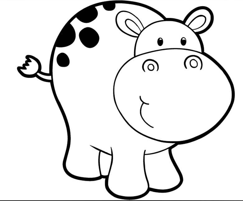 781x646 Hippo Coloring Pages Download