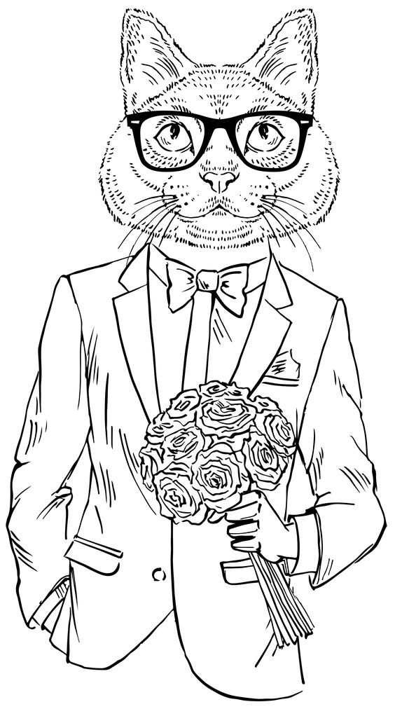 564x1012 Hipster Coloring Pages New Hipster Cat Coloring Pages Coloring