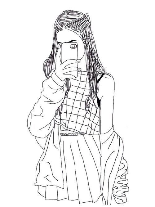 500x667 Tumblr Girl Coloring Pages Hipster Girl Coloring Pages Hipster