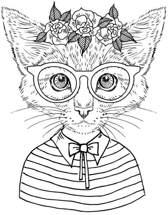 573x731 Best Coloring Books For Cat Lovers Coloring Books, Cat And Books