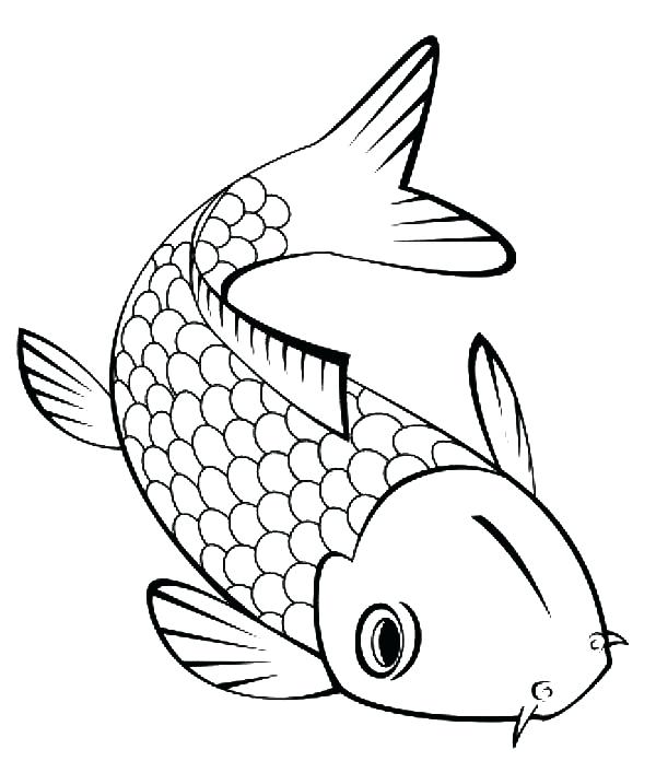 600x707 Fish Coloring Pages Page Free Hobby Clown Murs