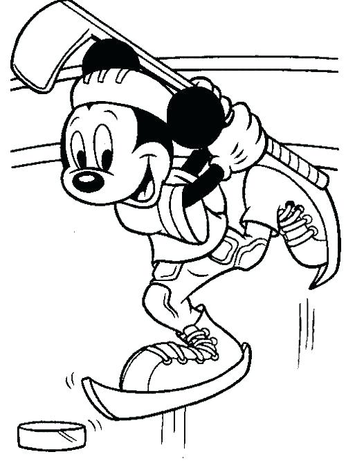 500x666 Hockey Goalie Coloring Pages Mickey Mouse Hockey Coloring Page