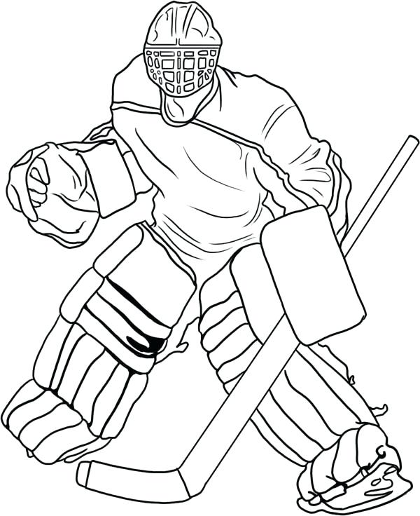 600x736 Coloring Pages Hockey Hockey Player Coloring Pages Hockey Helmet
