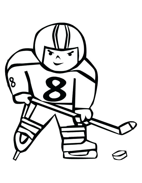 600x776 Hockey Player Coloring Pages Ice Hockey Player Coloring Page
