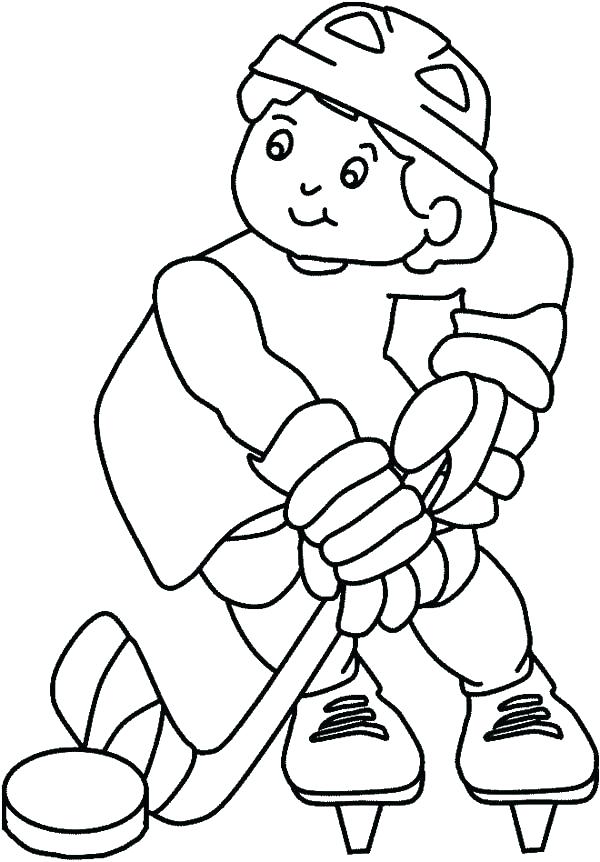 600x862 Hockey Player Coloring Page Pencari.co