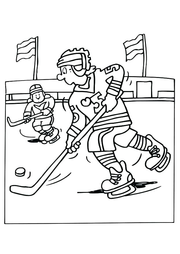 622x880 Hockey Rink Coloring Pages Goalie Player Page Players Pag