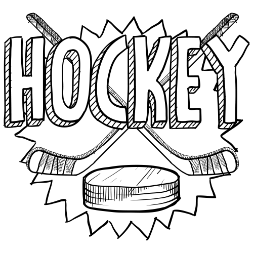 500x500 Hockey Coloring Page Hockey, Hockey Party And Birthdays