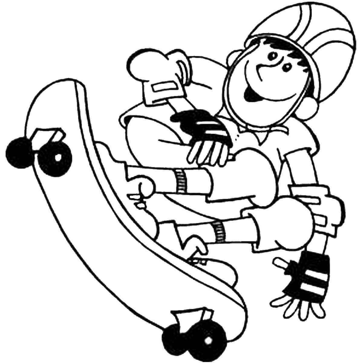 1200x1200 Skateboard Coloring Pages