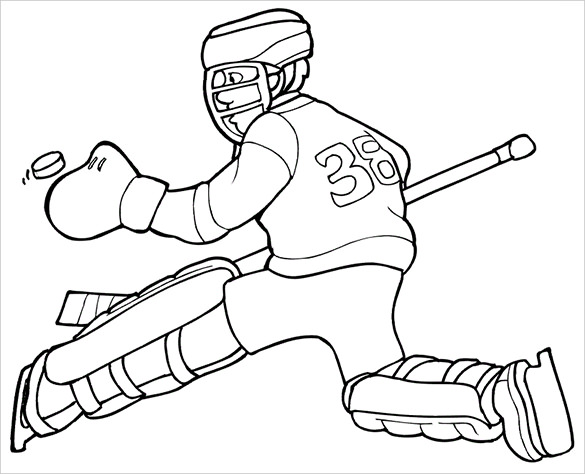 Hockey Stick Coloring Page