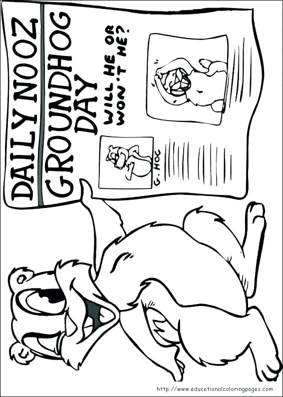 567x794 Groundhog Coloring Page Groundhog Coloring Page Groundhog Day