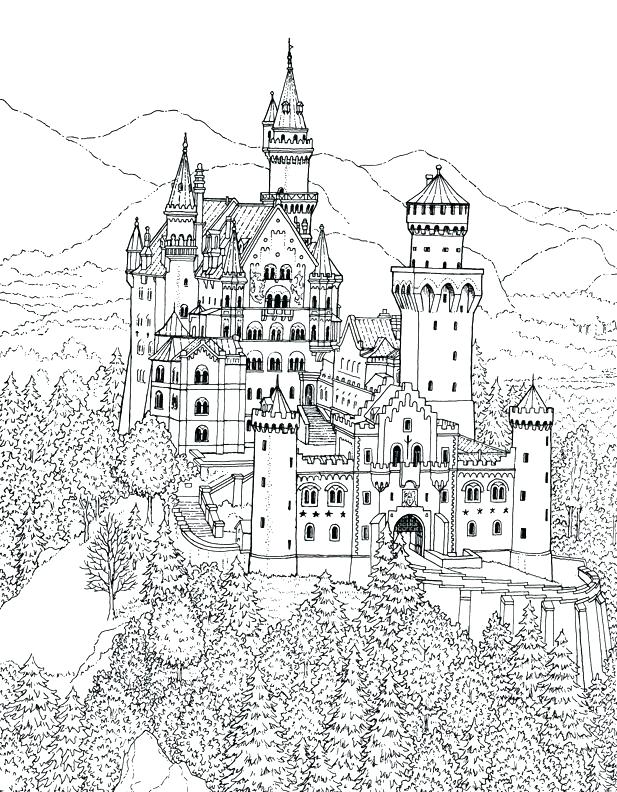 617x792 Coloring Pages Castle Of Hogwarts Castl On Personnages Renaissance