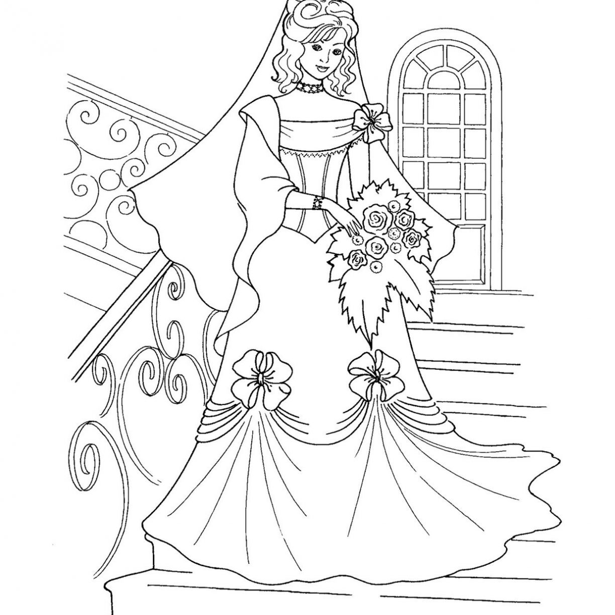 1224x1224 Free Disney Coloring Page Features Cinderellas Castle And All