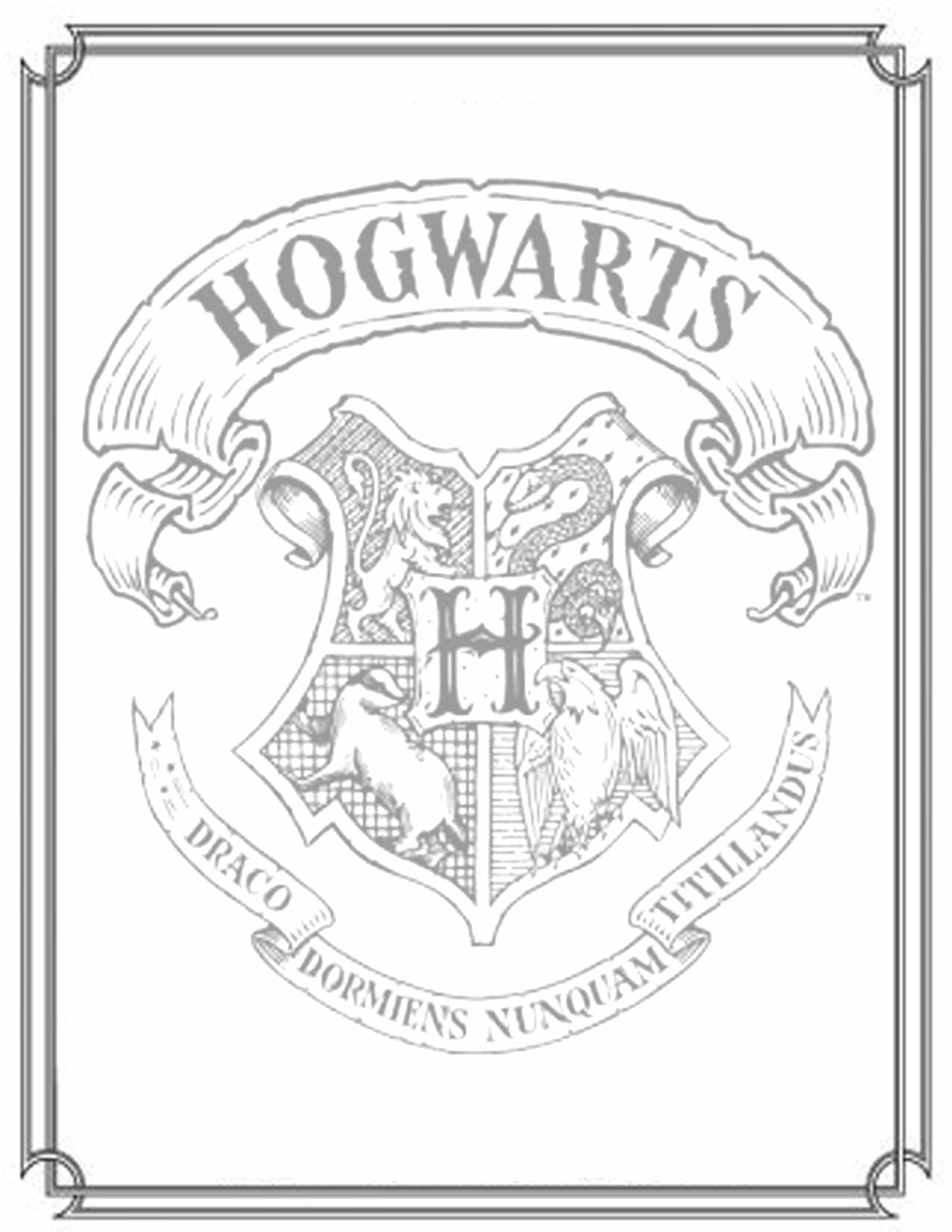 2550x3300 Harry Potter Hogwarts Logo Coloring Pages 20