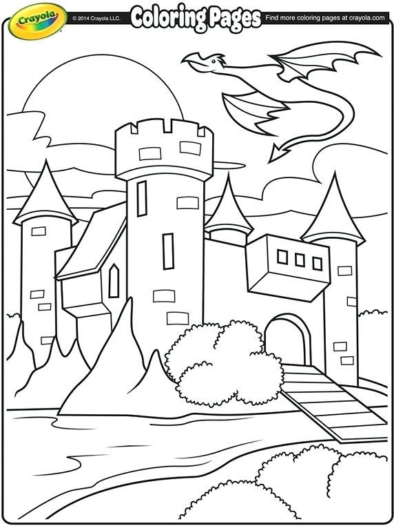 572x762 Castle Coloring Sheet