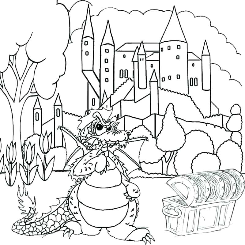 800x800 Castle To Color Free Hogwarts Castle Coloring Sheets