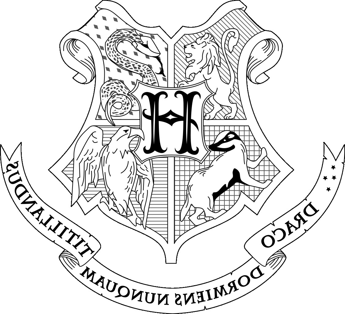 Hogwarts Crest Coloring Page at GetColorings.com | Free printable ...