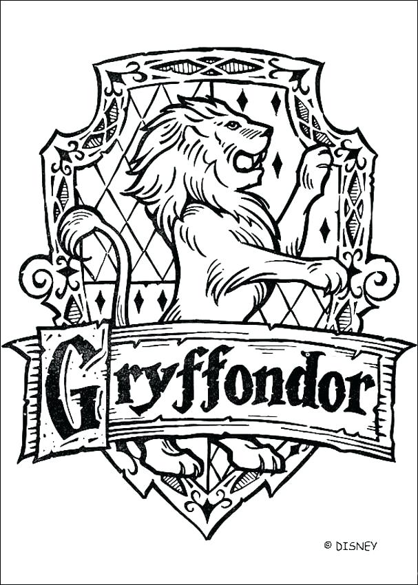 Gryffindor Crest Coloring Page Gryffindor Crest Coloring Page 607x850 Gryffindor Crest Coloring Page Gryffindor Crest Coloring Page