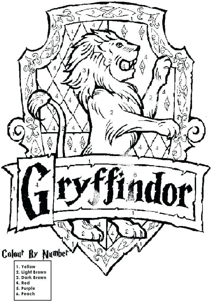 Hogwarts Crest Coloring Page 725x1024 Hogwarts Crest Coloring Page