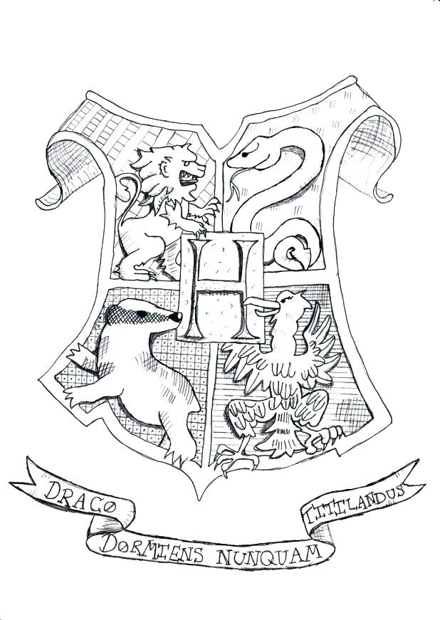 Harry Potter Coloring Pages Hogwarts Crest House Crests Black 618x871 Harry Potter Coloring Pages Hogwarts Crest House Crests Black