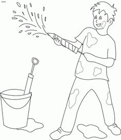 236x274 How To Draw Holi Festival Colouring Page Holi