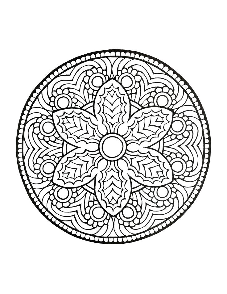 Online Mandala Coloring Pages Mandala Coloring Book Holiday 736x952 Online Mandala Coloring Pages Mandala Coloring Book Holiday